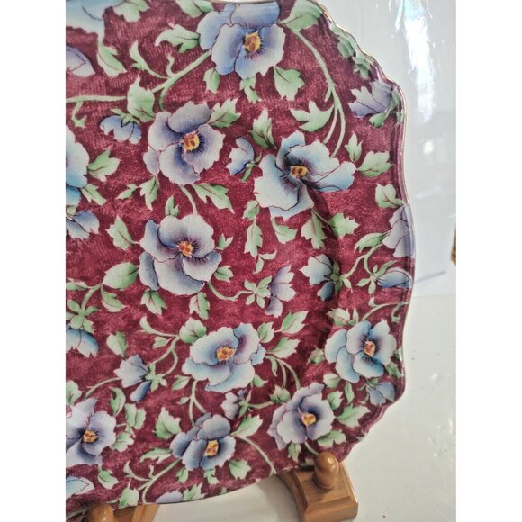 Square Dinner Plate 9 3/4" June Festival by Royal Winton 1930 - Picture 4 of 15